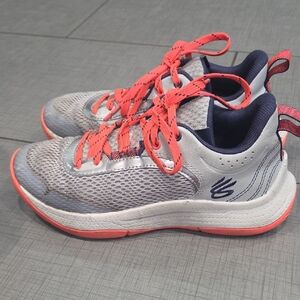 Under Armour Curry Sneakers - Gray and Orange